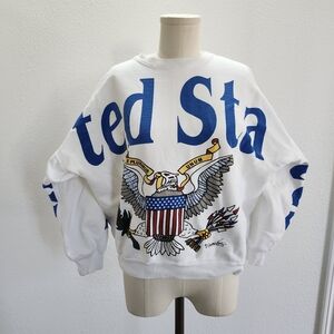 White Graphic Women's Sweater